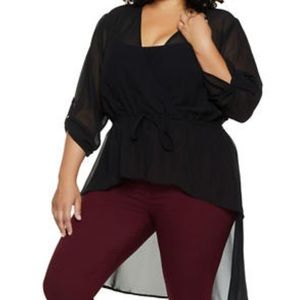 Rainbow Faux Wrap High Low Top